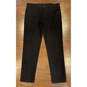 Santorelli Made in Italy Black Luigi Stretch Pants Size 38 X 34